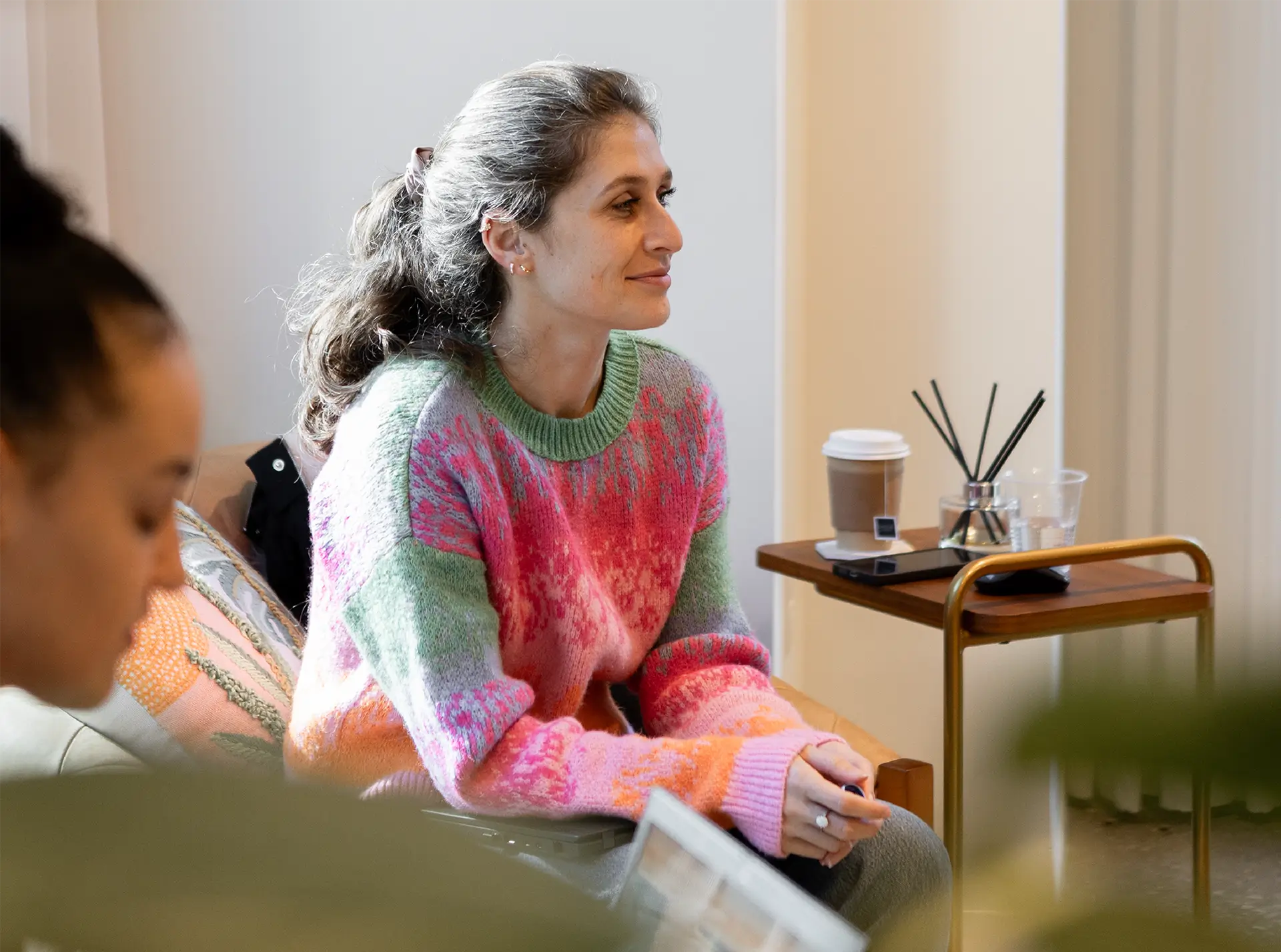 Group working together around a table