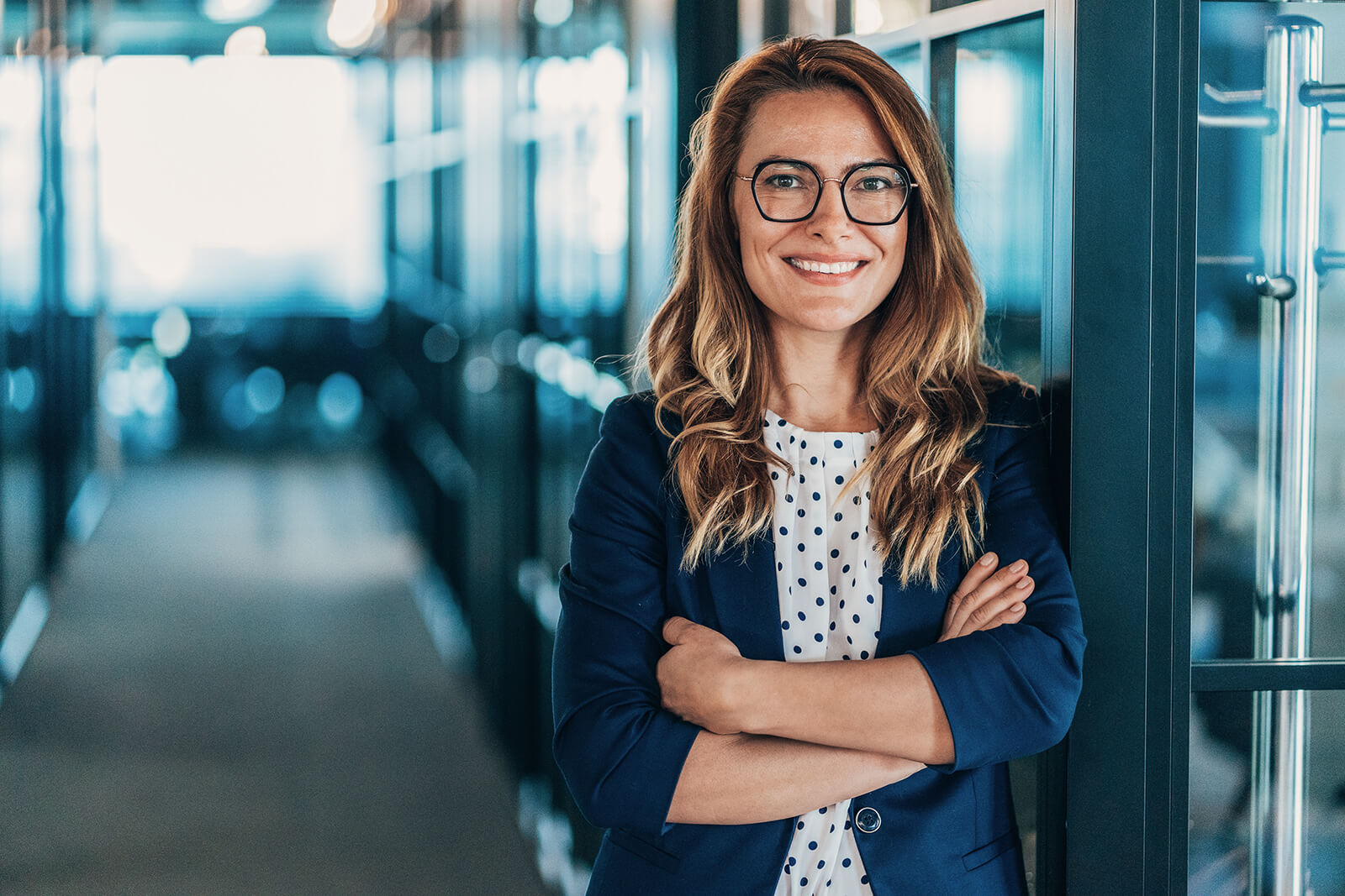 Woman smiling infront of camera