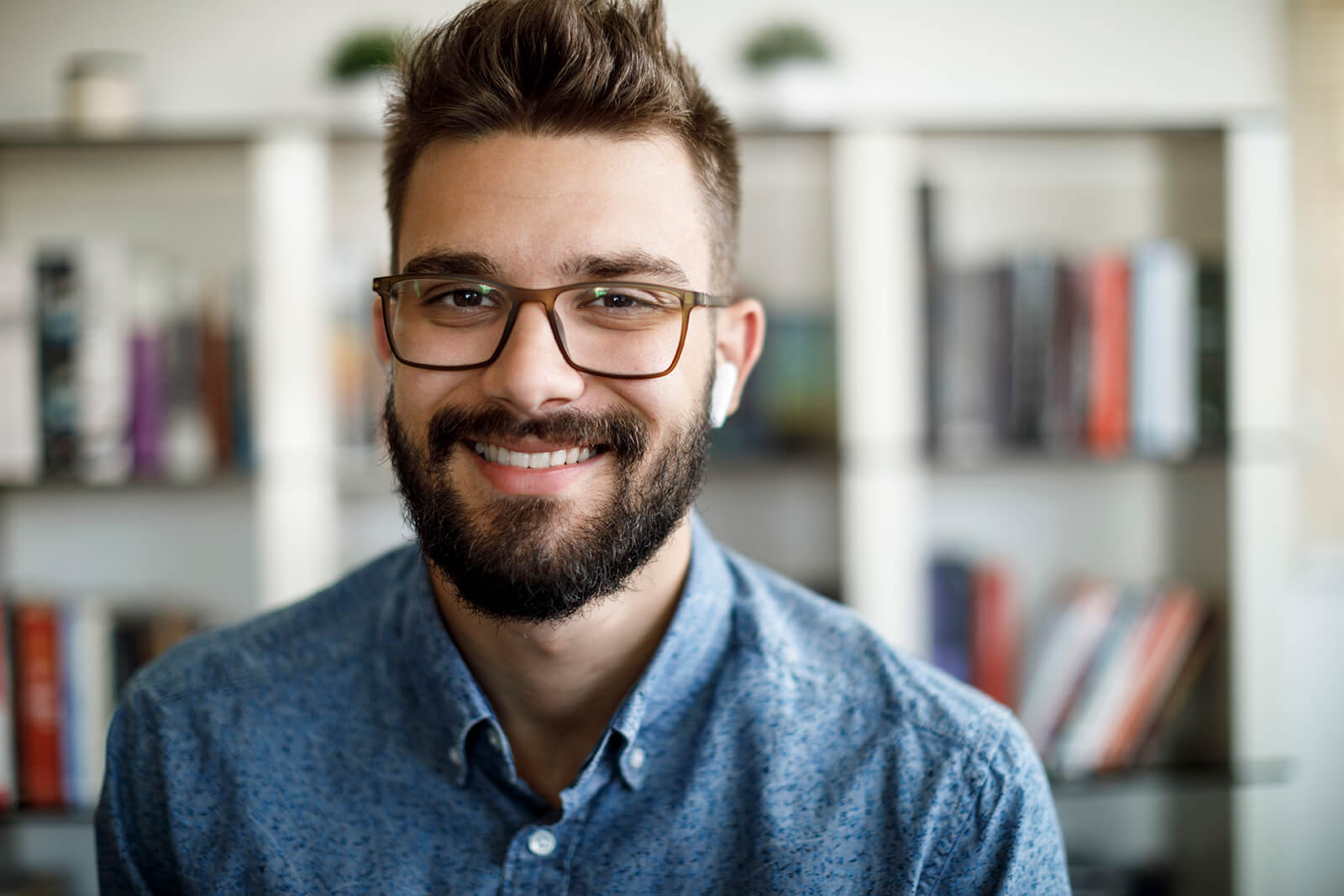 Man smiling at camera