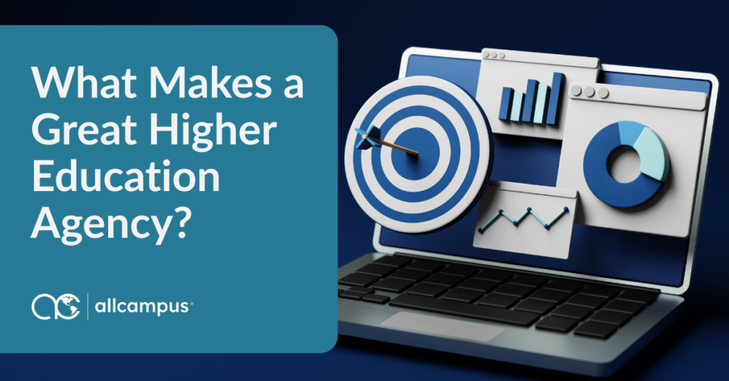 Laptop with markeitng icons, like a target and charts and graphs